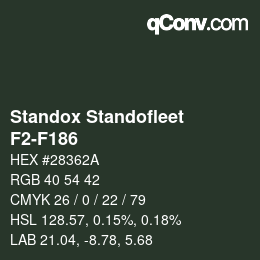 Color code: Standox Standofleet - F2-F186 | qconv.com