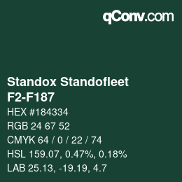 Color code: Standox Standofleet - F2-F187 | qconv.com