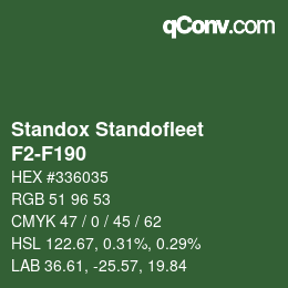 Farbcode: Standox Standofleet - F2-F190 | qconv.com