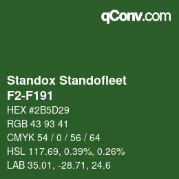 Color code: Standox Standofleet - F2-F191 | qconv.com