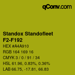 Color code: Standox Standofleet - F2-F192 | qconv.com