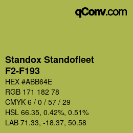Código de color: Standox Standofleet - F2-F193 | qconv.com