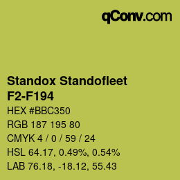 Farbcode: Standox Standofleet - F2-F194 | qconv.com