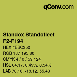 Código de color: Standox Standofleet - F2-F194 | qconv.com