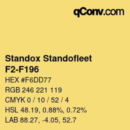 Color code: Standox Standofleet - F2-F196 | qconv.com