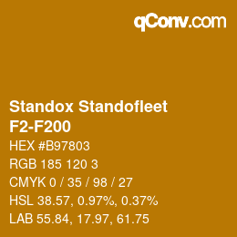 颜色代码: Standox Standofleet - F2-F200 | qconv.com