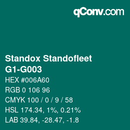 Color code: Standox Standofleet - G1-G003 | qconv.com