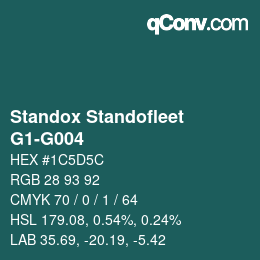 Código de color: Standox Standofleet - G1-G004 | qconv.com