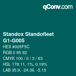 Color code: Standox Standofleet - G1-G005 | qconv.com