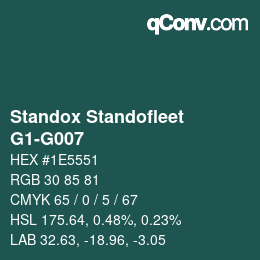 Código de color: Standox Standofleet - G1-G007 | qconv.com