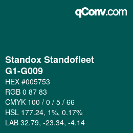 Color code: Standox Standofleet - G1-G009 | qconv.com
