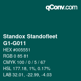 Color code: Standox Standofleet - G1-G011 | qconv.com