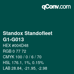 Farbcode: Standox Standofleet - G1-G013 | qconv.com