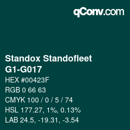 Color code: Standox Standofleet - G1-G017 | qconv.com