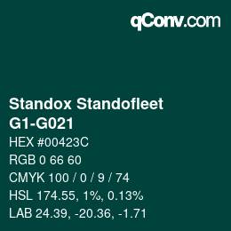 Color code: Standox Standofleet - G1-G021 | qconv.com