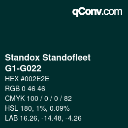 Código de color: Standox Standofleet - G1-G022 | qconv.com