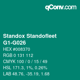 Color code: Standox Standofleet - G1-G026 | qconv.com