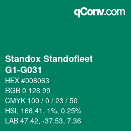 Color code: Standox Standofleet - G1-G031 | qconv.com