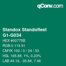 Code couleur: Standox Standofleet - G1-G034 | qconv.com