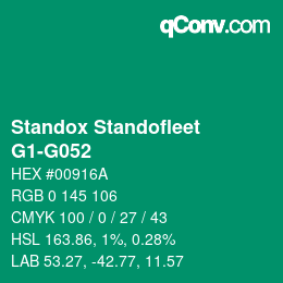 Código de color: Standox Standofleet - G1-G052 | qconv.com