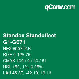 Code couleur: Standox Standofleet - G1-G071 | qconv.com