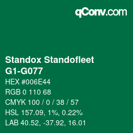 Farbcode: Standox Standofleet - G1-G077 | qconv.com