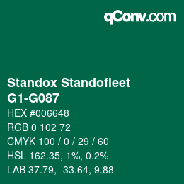Color code: Standox Standofleet - G1-G087 | qconv.com