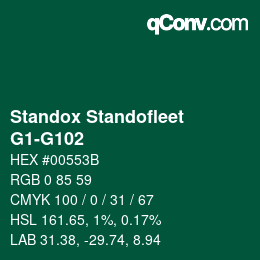 Color code: Standox Standofleet - G1-G102 | qconv.com