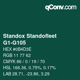 Color code: Standox Standofleet - G1-G105 | qconv.com