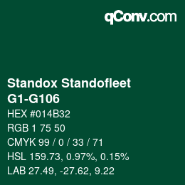 Color code: Standox Standofleet - G1-G106 | qconv.com