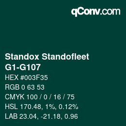 Color code: Standox Standofleet - G1-G107 | qconv.com