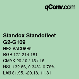 Color code: Standox Standofleet - G2-G109 | qconv.com