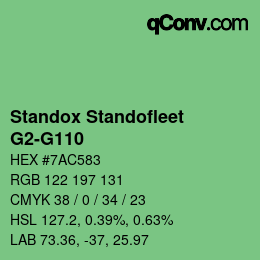 Código de color: Standox Standofleet - G2-G110 | qconv.com