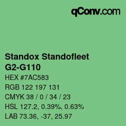 Code couleur: Standox Standofleet - G2-G110 | qconv.com