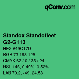 Color code: Standox Standofleet - G2-G113 | qconv.com