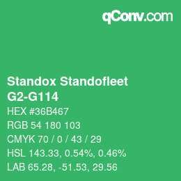 カラーコード: Standox Standofleet - G2-G114 | qconv.com