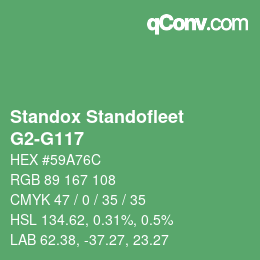 Código de color: Standox Standofleet - G2-G117 | qconv.com