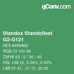 Código de color: Standox Standofleet - G2-G121 | qconv.com