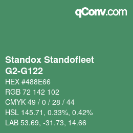 Color code: Standox Standofleet - G2-G122 | qconv.com