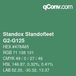 Código de color: Standox Standofleet - G2-G125 | qconv.com