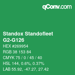 Color code: Standox Standofleet - G2-G126 | qconv.com