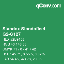 Color code: Standox Standofleet - G2-G127 | qconv.com