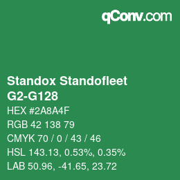 Color code: Standox Standofleet - G2-G128 | qconv.com