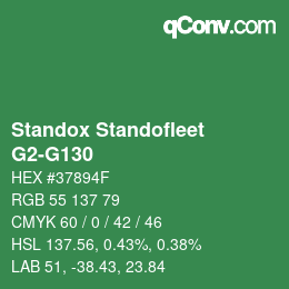 Color code: Standox Standofleet - G2-G130 | qconv.com