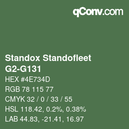 Código de color: Standox Standofleet - G2-G131 | qconv.com