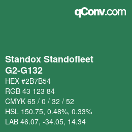 Farbcode: Standox Standofleet - G2-G132 | qconv.com