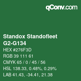 Color code: Standox Standofleet - G2-G134 | qconv.com