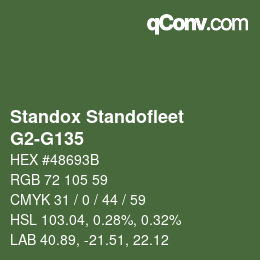 Código de color: Standox Standofleet - G2-G135 | qconv.com