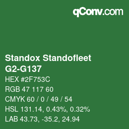 Color code: Standox Standofleet - G2-G137 | qconv.com