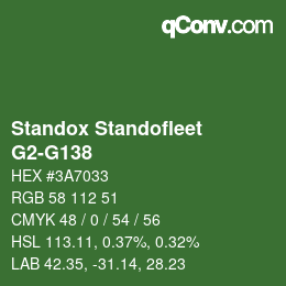 Código de color: Standox Standofleet - G2-G138 | qconv.com